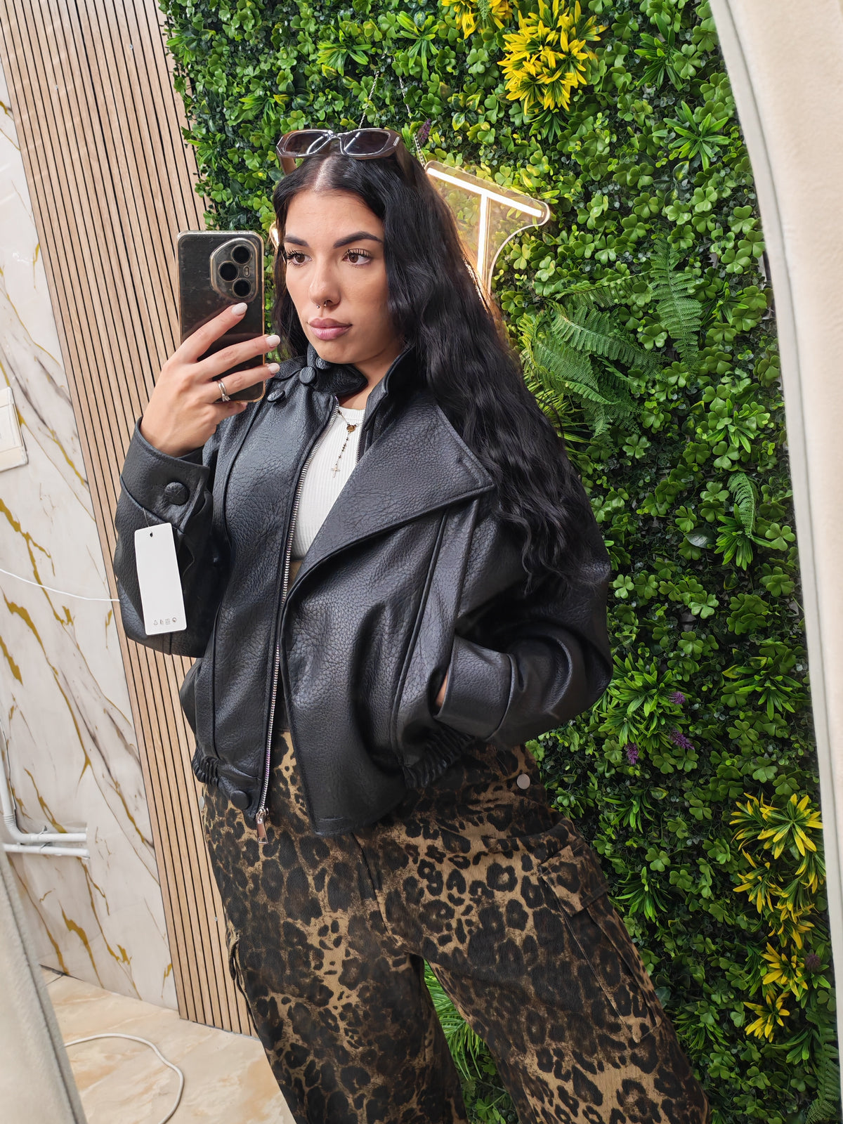 Giacca in Pelle – Jacket Oversize Autunno/Inverno con Zip Asimmetrica