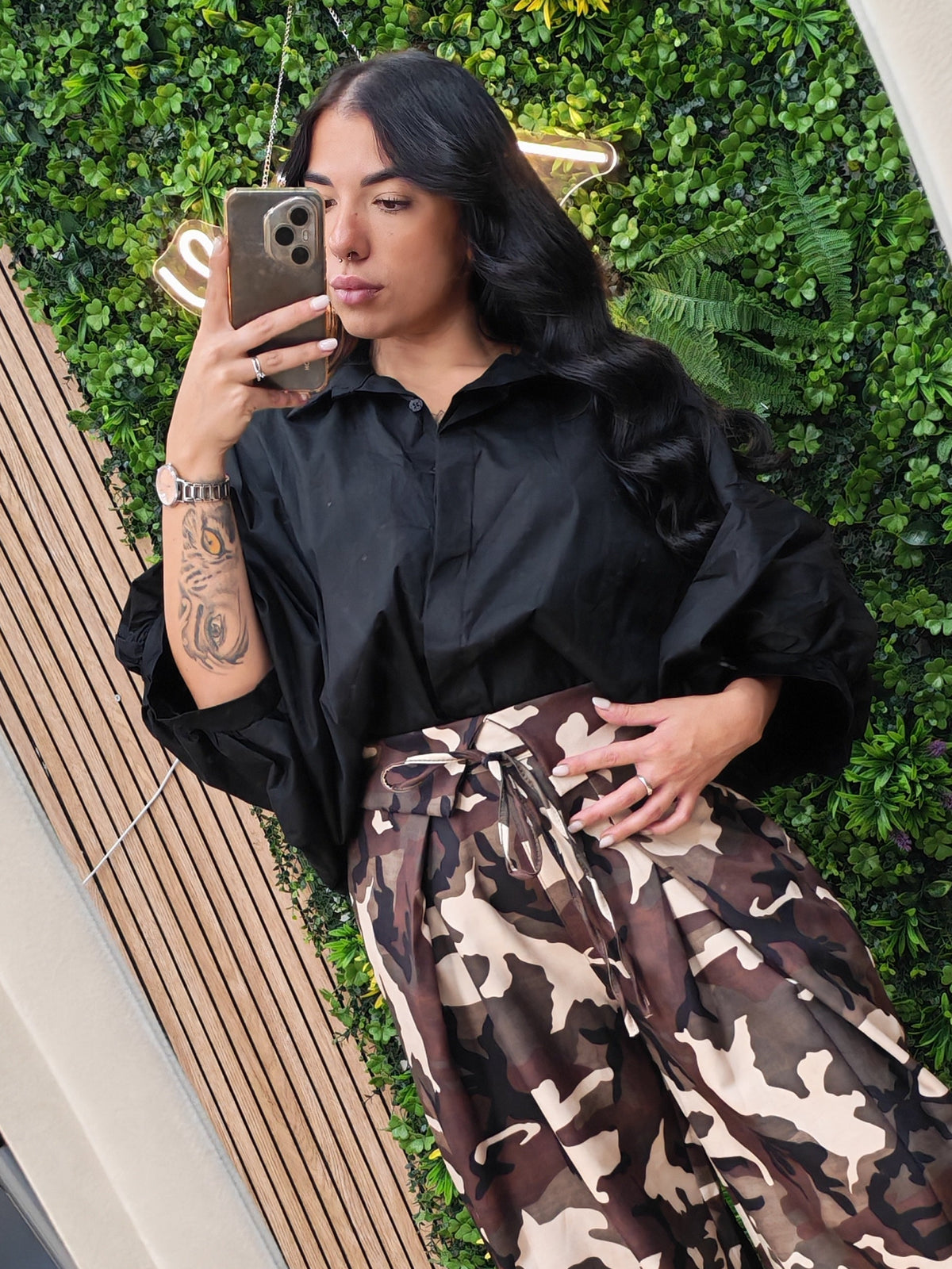 Camicia Street – Camicia Oversize con Maniche a Palloncino