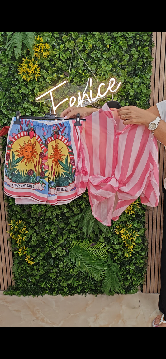 Completo Camicia + Pantagonna "Sole" panna